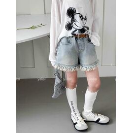 Дитячі шорти на дівчинку X68615 l.blue р.120-170 "Yalisi" недорого оптом від прямого постачальника