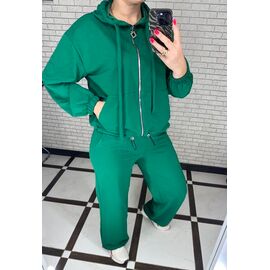 Костюм спортивний жіночий теплий 078 green р.42-52 "VALENTINA" недорого оптом від прямого постачальника