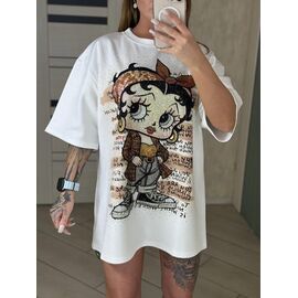 футболка жіноча LR38 white р.one size "Lora" недорого оптом від прямого постачальника