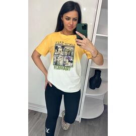 футболка жіноча LR7 yellow р.one size "Lora" недорого оптом від прямого постачальника
