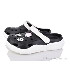 Крокси жіночі літні Літо 7043 black (6 пар р.36-40) "Deshman" недорого оптом від прямого постачальника