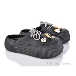 Крокси жіночі літні Літо 8131B black (6 пар р.36-40) "Deshman" недорого оптом від прямого постачальника