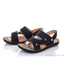 Сандалії дитячі літні Літо L9107 black (8 пар р.31-36) "Obuvok" недорого оптом від прямого постачальника