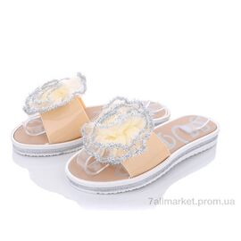 Фотография Шлепки женские облегченные Лето 908-1 beige (24 пар р.36-41) "Obuvok" недорого оптом от прямого поставщика