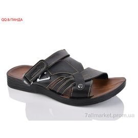Шльопанці чоловічі пляжні Літо 751 чорний (6 пар р.41-46) "QQ&Панда" недорого оптом від прямого постачальника