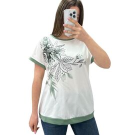 футболка жіноча 25220 white-green р.48-56 "G.L.S.A" недорого оптом від прямого постачальника
