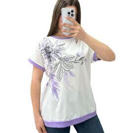 футболка жіноча 25220 white-lilac р.48-56 "G.L.S.A" недорого оптом від прямого постачальника