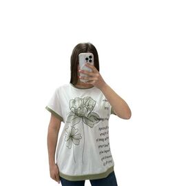 футболка жіноча 25024 white-mint р.48-56 "G.L.S.A" недорого оптом від прямого постачальника