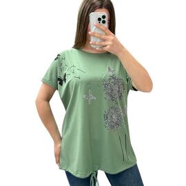 Фотография Футболка женская 25310 green р.52-56 "G.L.S.A" недорого оптом от прямого поставщика