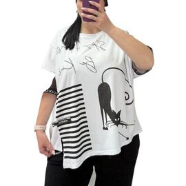 футболка жіноча 25317 white р.52-56 "G.L.S.A" недорого оптом від прямого постачальника