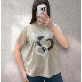 футболка жіноча 25070 beige р.46-50 "G.L.S.A" недорого оптом від прямого постачальника