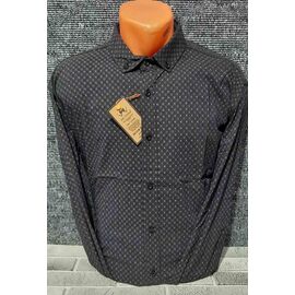 Сорочка чоловіча 4491 black р.2XL-6XL "ROLADA" недорого оптом від прямого постачальника