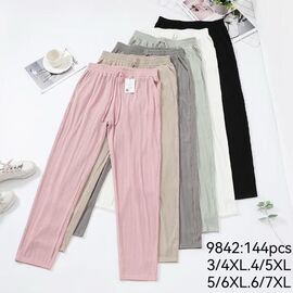 Фотография Штаны женские 9842 mix р.3XL-7XL "Hoan" недорого оптом от прямого поставщика