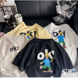 Фотография Футболка детская на мальчика ZT18 black р.120-160 "Major" недорого оптом от прямого поставщика