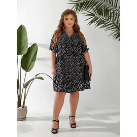 Сукня літня жіноча 349-1 black р.52-56 "ZLATA" недорого оптом від прямого постачальника