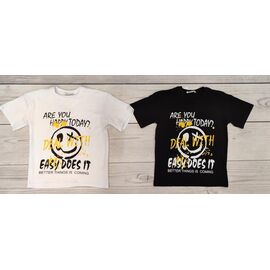 футболка дитяча на хлопчика YT4563 white р.9-13 "Annet" недорого оптом від прямого постачальника