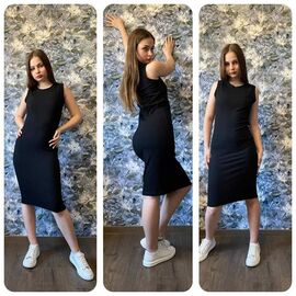 Сукня літня жіноча 707 black р.48-52 "ZLATA" недорого оптом від прямого постачальника