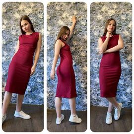 Фотография Платье летнее женское 707 wine р.48-52 "ZLATA" недорого оптом от прямого поставщика