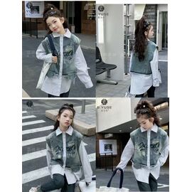 Сорочка дитяча на дівчинку 2025116 blue-pink р.140-180 "Major" недорого оптом від прямого постачальника