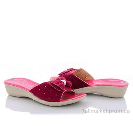 Шльопанці дитячі літні Літо ТДД бант малиновый (6 пар р.30-35) "Selena" недорого оптом від прямого постачальника