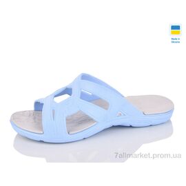Шльопанці жіночі полегшені Літо Баришня блакитний (8 пар р.36-41) "Inblue" недорого оптом від прямого постачальника