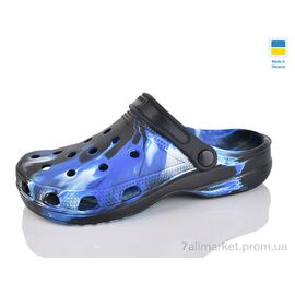 Фотография Кроксы женские летние Лето SV18 папуга синьо-чорний (6 пар р.36-41) "Inblue" недорого оптом от прямого поставщика