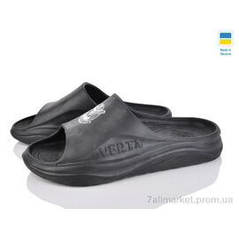 Шльопанці чоловічі пляжні Літо Верта1001 чорний (6 пар р.40-45) "Inblue" недорого оптом від прямого постачальника