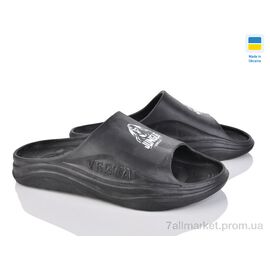 Шльопанці чоловічі пляжні Літо Верта1001 чорно-білий (6 пар р.40-45) "Inblue" недорого оптом від прямого постачальника