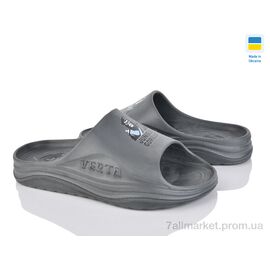 Шльопанці чоловічі пляжні Літо Верта1001 сіро-чорний (6 пар р.40-45) "Inblue" недорого оптом від прямого постачальника