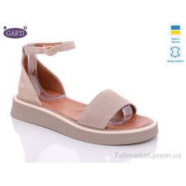 Босоніжки жіночі літні Літо 0143 беж замш (6 пар р.36-40) "Garti" недорого оптом від прямого постачальника