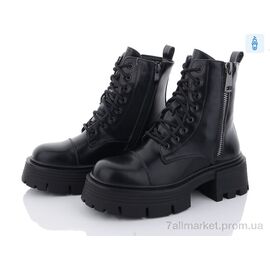 Черевики жіночі стильні Весна/осінь E8443-1 black (8 пар р.36-41) "Violeta" недорого оптом від прямого постачальника