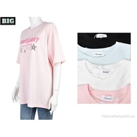 Фотография Футболка женская Лето 4064-1208-6 mix (5 шт. р.сетка One size) "BIG" недорого оптом от прямого поставщика