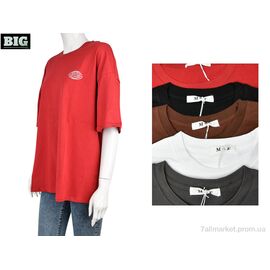 Футболка жіноча Літо 4064-7201 mix (5 шт. р.сіткаOne size) "BIG" недорого оптом від прямого постачальника