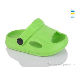 Фотография Шлепки детские летние Лето H8 зелений (6 пар р.18-23) "Inblue" недорого оптом от прямого поставщика