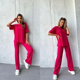 Фотография Костюм женский 2119 crimson р.42-52 "LINDA" недорого оптом от прямого поставщика