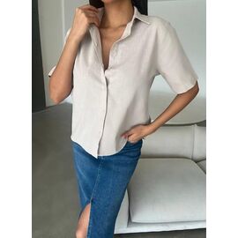 Фотография Рубашка женская летняя 8352 l.grey р.S-L "SHEPARIS" недорого оптом от прямого поставщика