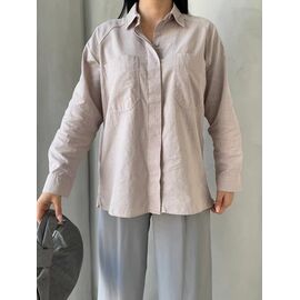 Фотография Рубашка женская 8360 l.grey р.S-L "SHEPARIS" недорого оптом от прямого поставщика