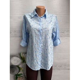 Фотография Рубашка женская 8364 l.blue р.S-L "SHEPARIS" недорого оптом от прямого поставщика