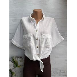 Фотография Рубашка женская летняя 8372 white р.S-L "SHEPARIS" недорого оптом от прямого поставщика