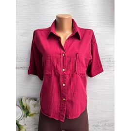 Фотография Рубашка женская летняя 8376 wine р.S-L "SHEPARIS" недорого оптом от прямого поставщика