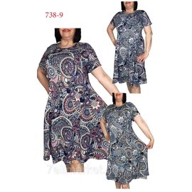 Плаття домашнє жіноче напівбатал розміри L-4XL (МІКС) "NICOLAS" недорого від прямого постачальника