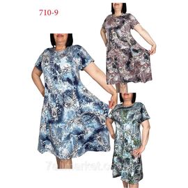 Плаття домашнє жіноче напівбатал розміри L-4XL (МІКС) "NICOLAS" недорого від прямого постачальника