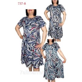 Плаття домашнє жіноче напівбатал розміри L-4XL (МІКС) "NICOLAS" недорого від прямого постачальника