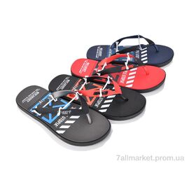 Шльопанці чоловічі пляжні Літо VT32 mix (12 пар р.40-45) "Elmob" недорого оптом від прямого постачальника