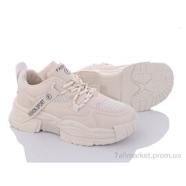 Фотография Кроссовки женские модные Весна/осень 182-10 beige (8 пар р.36-41) "Violeta" недорого оптом от прямого поставщика