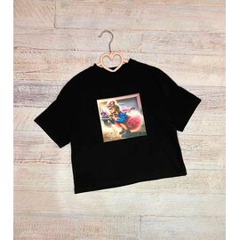 футболка дитяча на дівчинку LM38 black р.134-158 "LIMA SPORT" недорого оптом від прямого постачальника