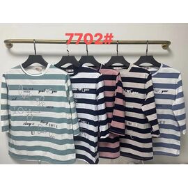 Фотография Футболка женская 7702 navy р.2XL-5XL "Believe" недорого оптом от прямого поставщика