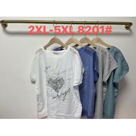 футболка жіноча 8201 green р.2XL-5XL "Believe" недорого оптом від прямого постачальника