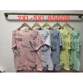 футболка жіноча 8560 yellow р.2XL-5XL "Believe" недорого оптом від прямого постачальника