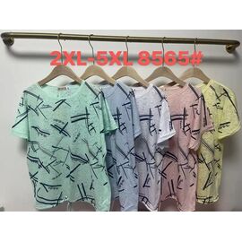 Фотография Футболка женская 8565 pink р.2XL-5XL "Believe" недорого оптом от прямого поставщика